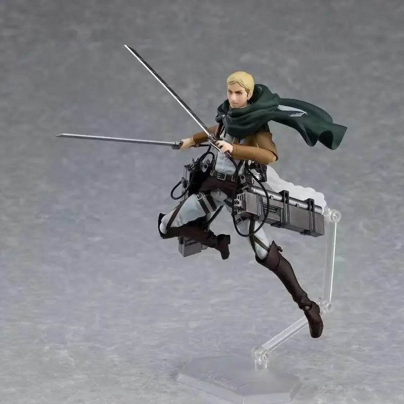 In Stock Figma 446 Attack On Titan Erwin Smith In Stock Anime Action Figure Collectible Model Toy For Fans Desktop Decoration