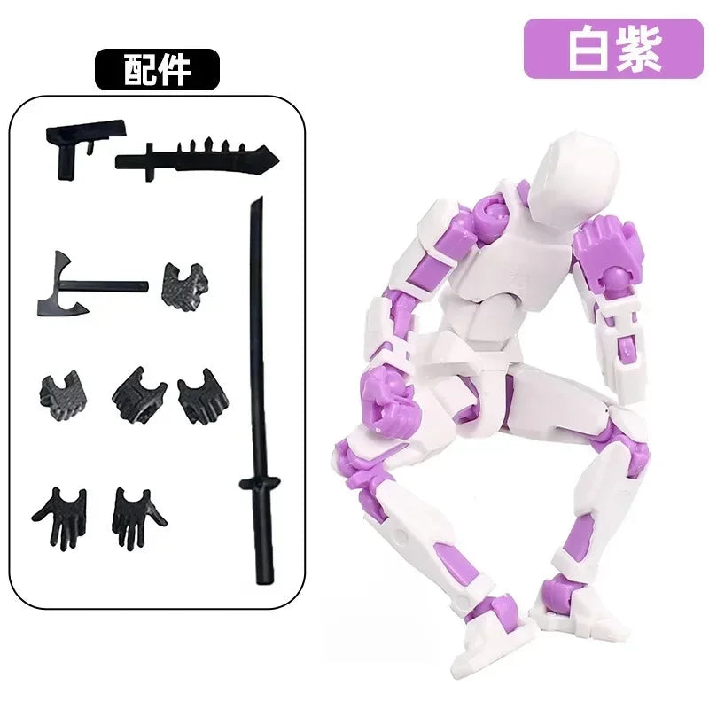 3D Printed Multi-Jointed Movable Shapeshift Robot Action Figure with Full Articulation for Stop Motion Animation 5 Action Figure
