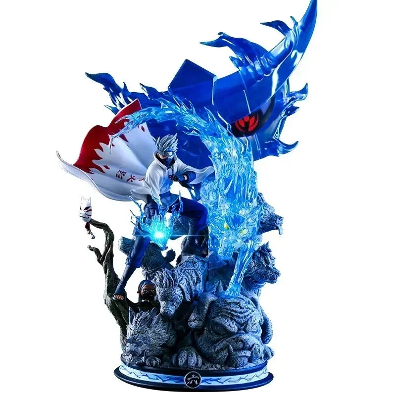 22cm Anime Naruto Action Figures Standing Kakashi Pvc Statue Collection Figures Room Ornament Handmade Boy Birthday Toy Gifts