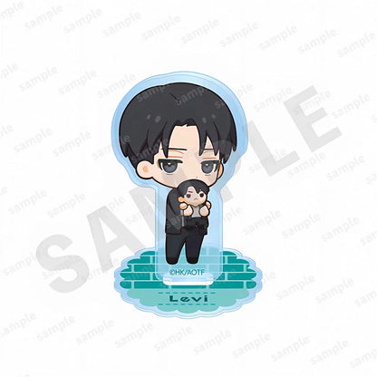 Attack on Titan Cute Chibi Q Version Eren Levi Mikasa Anime Character Acrylic Keychain Acrylic Stand Bag Pendant Desktop Decor