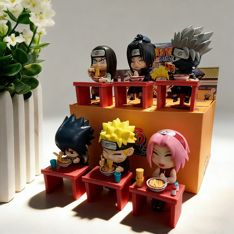 Naruto Shippuden Ramen Theme Series Blind Box - Chibi Mini PVC Anime Figures - Mystery Sasuke Uchiha & Naruto Toy Gifts