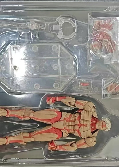16cm Kaiyodo Armored Titan Movable Model Toys Revoltech Amazing Yamaguchi Yoroi No Kyojin Attack On Titan Anime Figures Toy Gift
