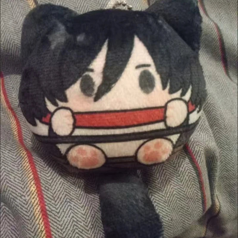 Attack On Titan Vol 2 Cat Ear Squeaky Mochi Anime Plush Pendant Levi Eren Mikasa Hange Erwin Anime Peripheral Bag Ornament Toy