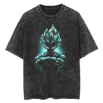Hip Hop Streetwear Japan Anime Dragon Ball Print Oversized T-Shirt