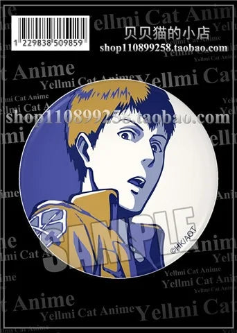 Attack on Titan Badge Levi Ackerman Mikasa Ackerman Erwin Smith Hange Zoe Ymir Goddess Pin Brooch Accessory Keychain Anime