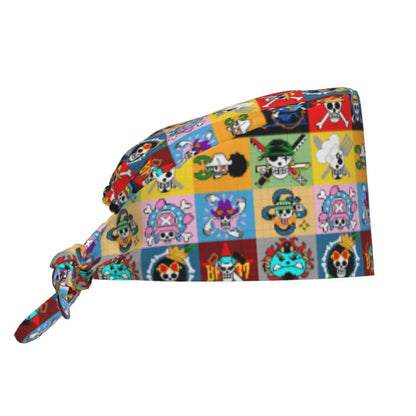 One Piece Skull Scrubs Cap