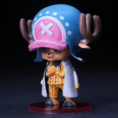 4Pcs Anime One Piece Tony Tony Chopper Cos MARINE Sengoku Sakazuki Model Toy Gift Car Ornament PVC Action Figure Boxed
