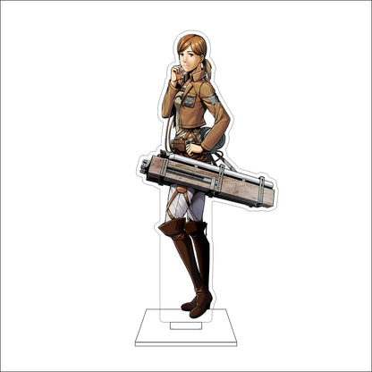 16CM Anime Attack on Titan Cosplay Acrylic Figure Stand Plate Jean Kirstein Hange Zoe Rivaille Ackerman Ornaments Gifts