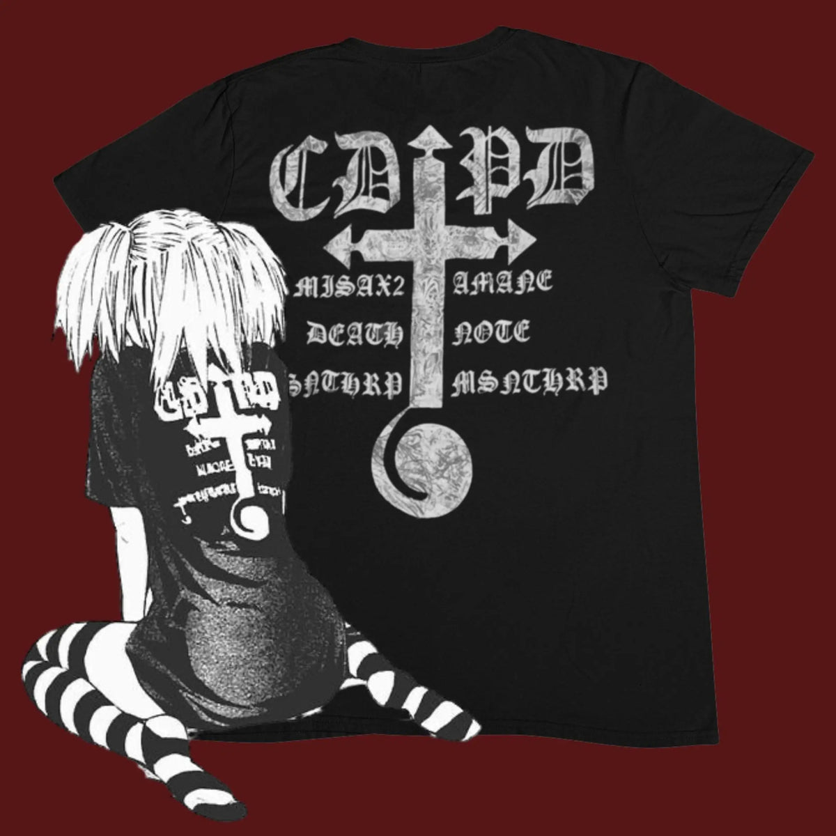 Gothic Skull Print T-Shirt
