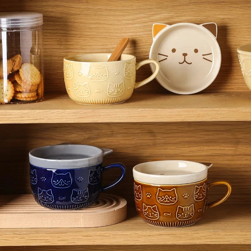 Japanese Cartoon Cat Mug