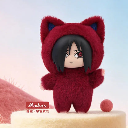 EAKi Naruto Kitten Land Series Plush Doll Blind Box V3 Cute Naruto Sasuke Anime Peripheral Figure Surprise Toys Collectible Gift