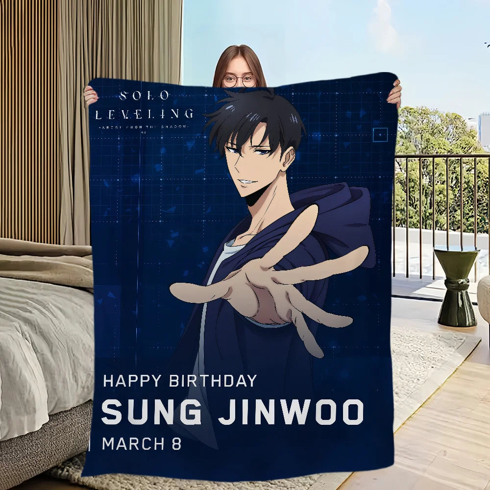 Solo Leveling Sung Jinwoo Plush Blanket