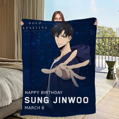 Solo Leveling Sung Jinwoo Plush Blanket