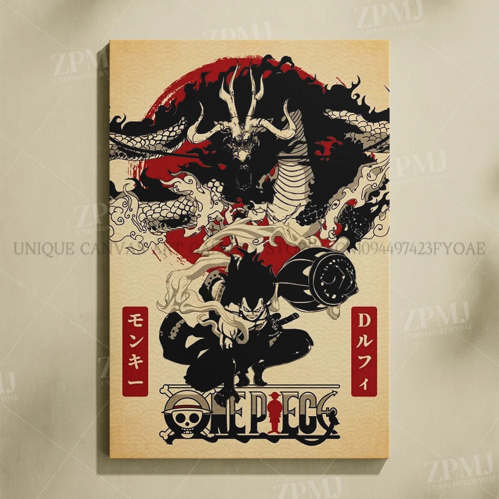 One Piece Monkey D. Luffy Canvas Poster