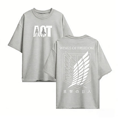 Attack on Titan Anime T Shirt Men Women Graphic Tee 2026 Summer Oversized Short Sleeve Casual Tops Cotton Streetwear Y2k Clothes