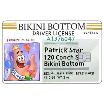 SpongeBob Patrick Star Card Skin