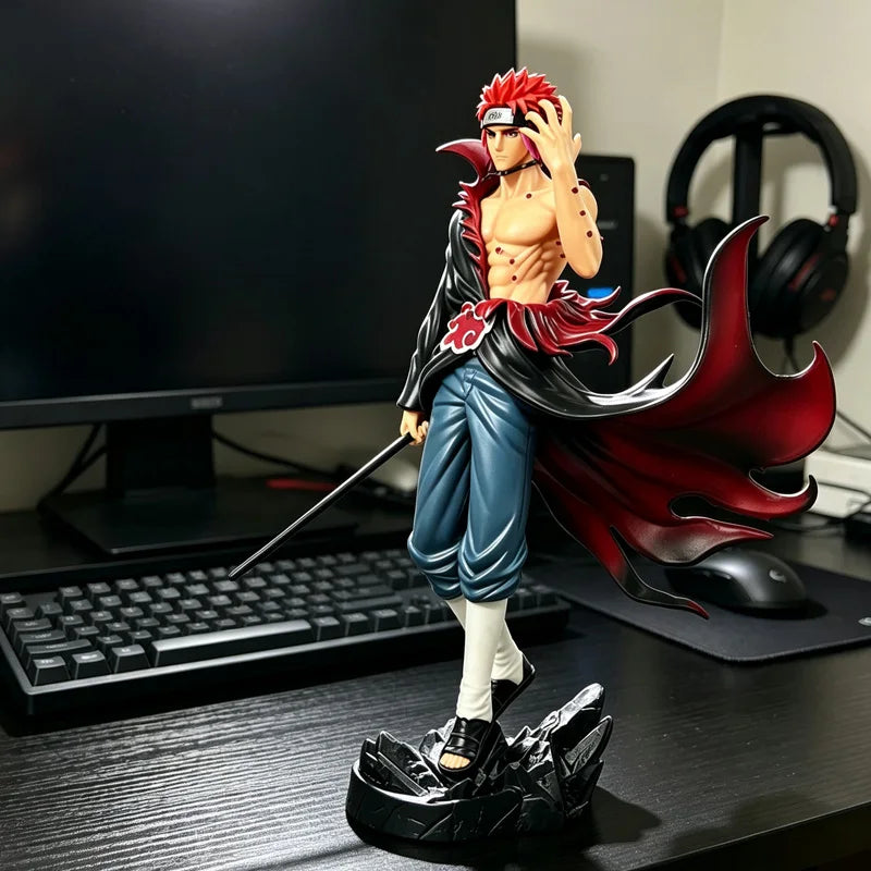 Naruto Shippuden Pain Yahiko Model Statue, Detailed Red‑Black Cape Figurine, Anime Collection, Kids & Adult Present