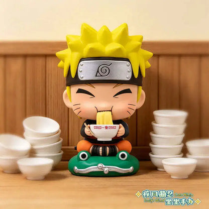 Eaki Naruto Shippuden Itachi Uchiha Sitting Chibi Figure Blind Box Magnetic Mask Collectible Anime Figurine Desk Decoration Gift