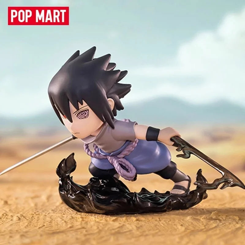 POP MART Naruto Sasuke Ninja World War Series Blind Box Toys Kawaii Surprise Guess Bag Doll Anime Figure Home Model Girls Gift
