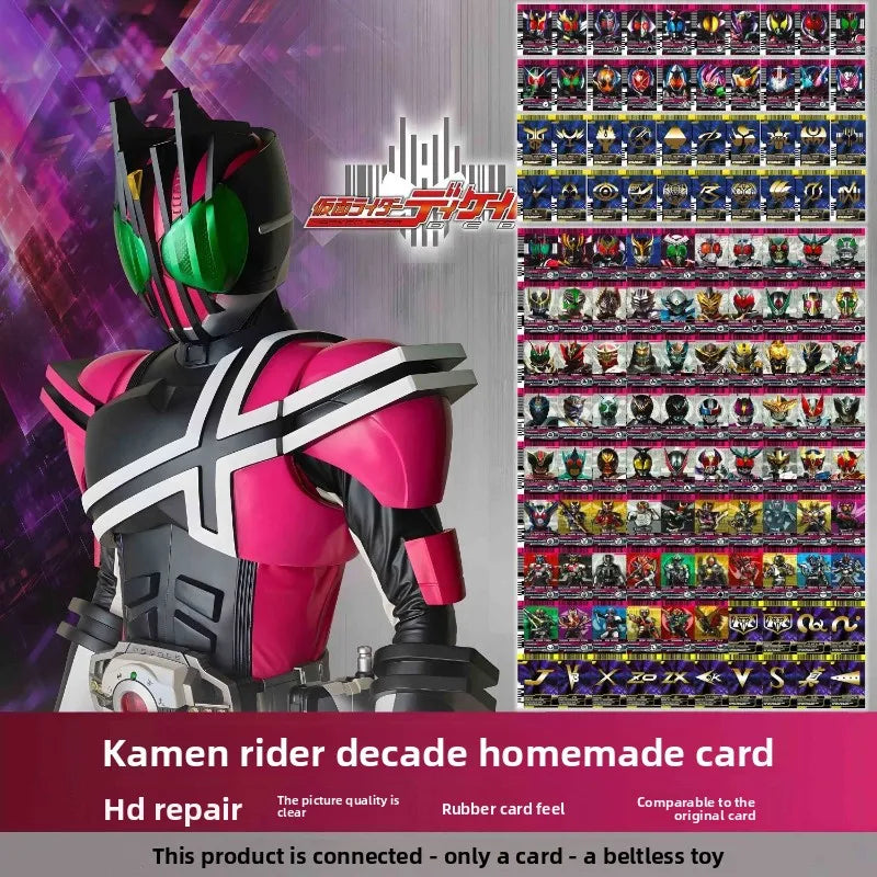 Hot Kamen Rider Card Set for Belt Sync White Emperor Magenta Decade Custom Cards Kaito Diend DIY Kit with CSM Grade Anime Gift