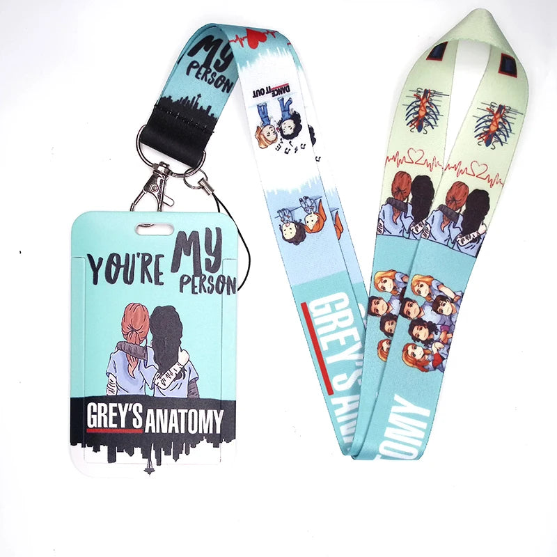 100 Styles Anatomy Credential Holder Keychains Neck Lanyard Pass Card Anime Credit Card Holder Keychain Straps Wholesale