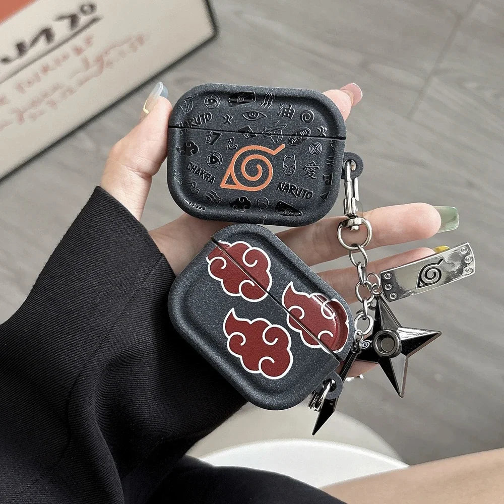 Japan Anime N-NARUTOS  Itachi Obito Pain Earphone Case For Airpods 4 2 3 1 Pro 3 2  Wireless Bluetooth Headset Protective Cover