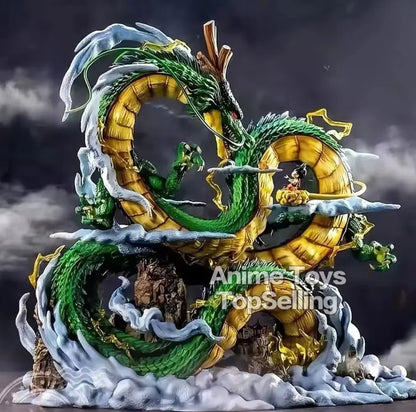 23cm/9.05in Anime Dragon Ball Z Figure Shenron Goku And Shenron Action Figure Model Pvc Statue Doll Collection Toy Gifts
