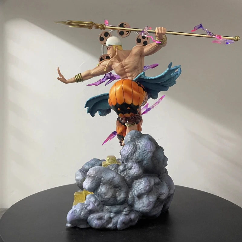 One Piece Jt Enel 28cm Figure Thunder God GK PVC Full Spray Paint Exquisite Statue Anime Model Toy Desktop Deco Collectible Gift