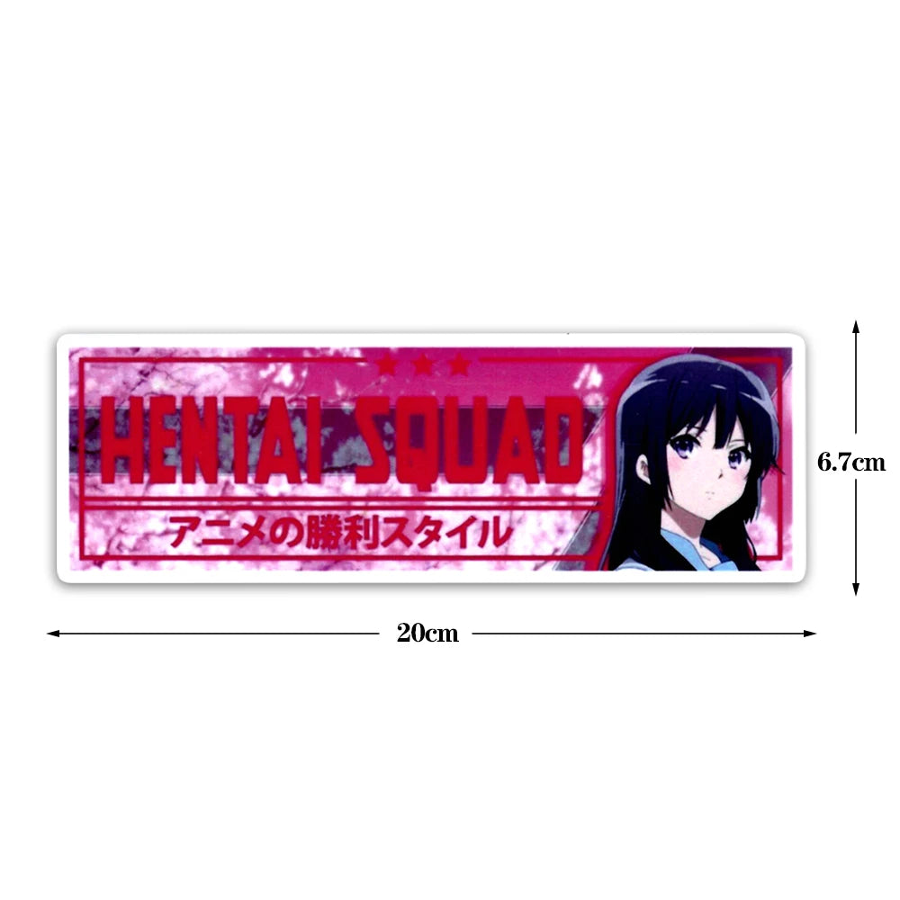 JDM Anime Girl Car Sticker Reflective Waterproof Vinyl Decals