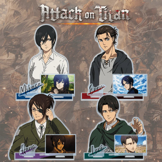 Attack on Titan Mikasa Ackerman 15cm Acrylic Stand Keychain Figure Desk Display Ornament Anime Fan Merch Gift Toy