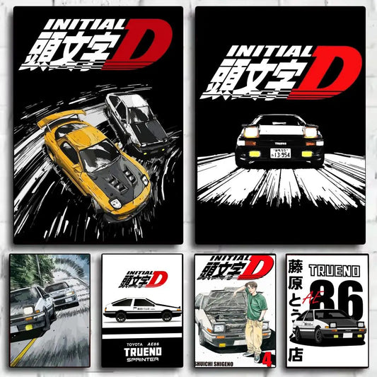 Initial D Car Wall Art