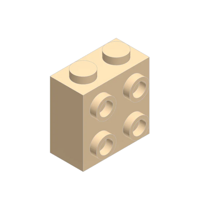 10PCS 22885 1x2x1 2/3 with Studs on 1 Side Block Moc Compatible with Brick DIY Children's Toy Assembly