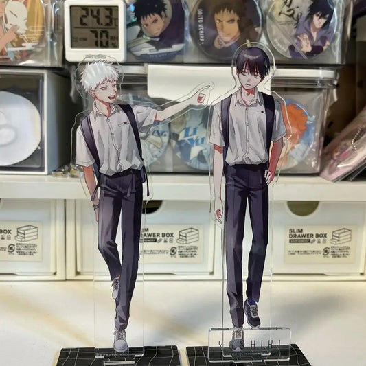 2Pcs/Set Anime Cartoon Cute Acrylic Figure Stand Model Tabletop Toys birthday gift