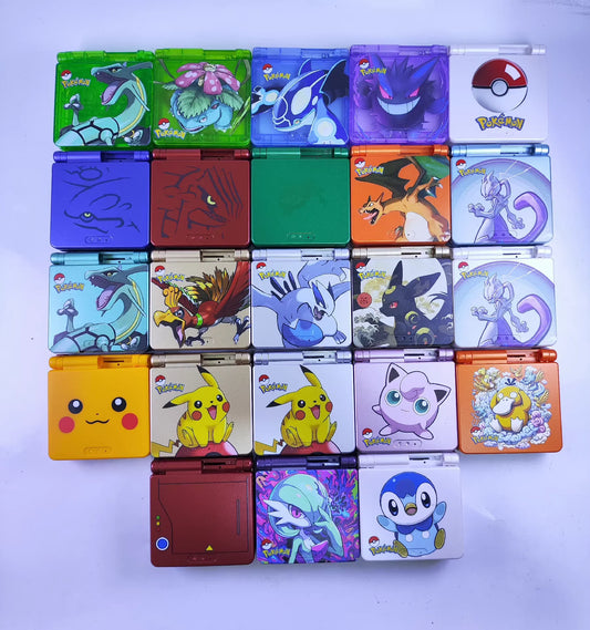 GBA sp game console case replacement shell Pokemon series theme shell Charizard Rayquaza Gengar