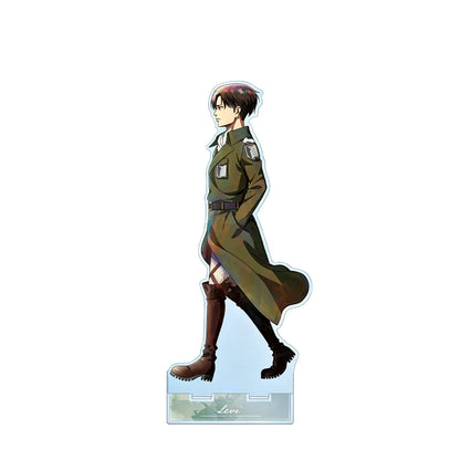 Attack on Titan Levi Ackerman Survey Corps Walking Coat Ver 15cm Acrylic Stand Keychain Anime Otaku Collectible Decor Gift