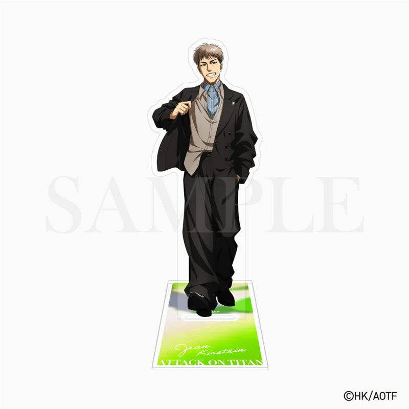 Attack On Titan Eren Mikasa Levi Acrylic Figure Display Cartoon Stand Model Plate Anime Desk Ornament Keychain Accessories