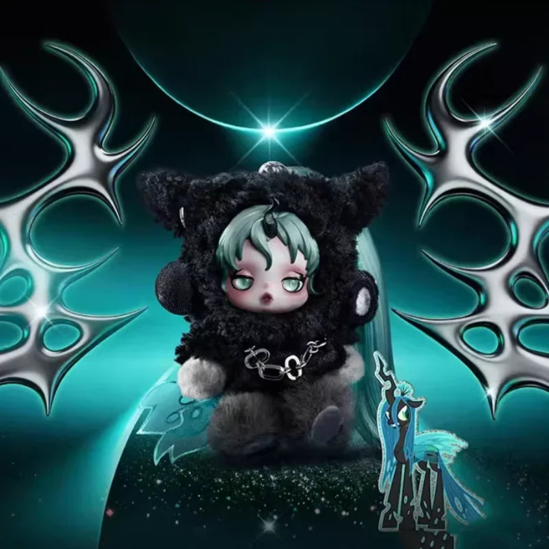 POP MART SKULLPANDA x My Little Pony Series Plush Doll Pendant Mystery Box Genuine Blind Box Guess Toys Bag Ornament Figurines