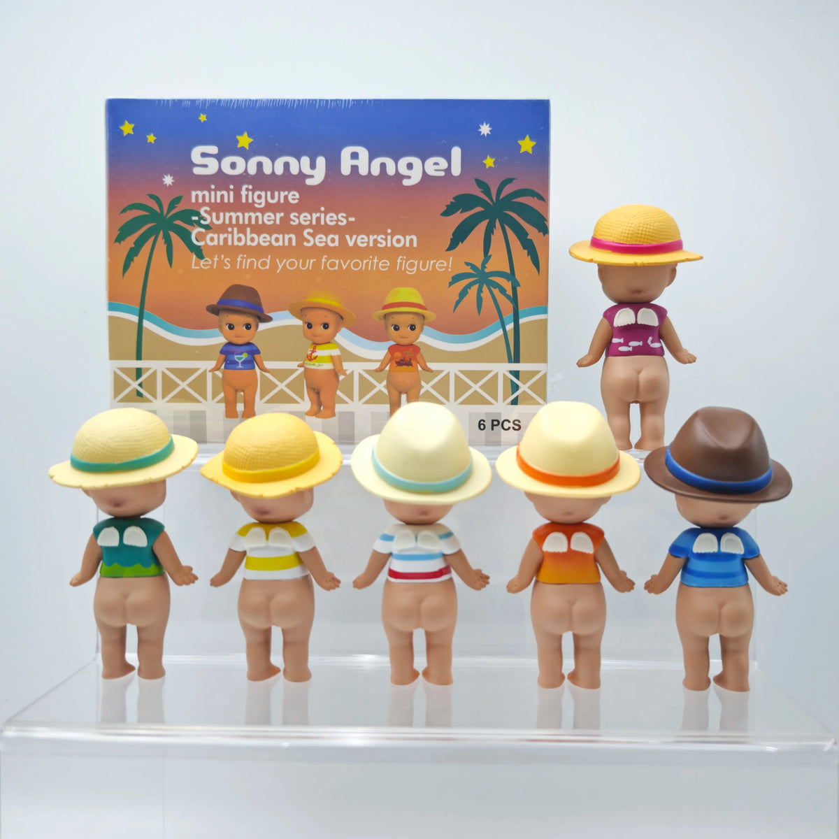 Cute Sonny Blind Box Toys Summer Series Mini Anime Action Figures Ornaments Collection Dolls Fans Christmas Birthday Gifts