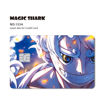 Hot Sale Maigc Shark Anime One-Pieces Chopper Luffy Nami Waterproof Front Side Sticker Film Skin for Credit Debit Card