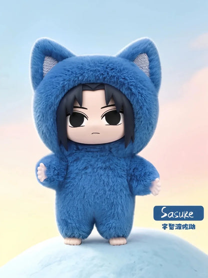 New TOPTOY Eaki Naruto V3 Kitten Land Series Blind Box Pajamars Plush Vinyl Doll Action Figures Neji Hyuga Gaara Surprise Toys