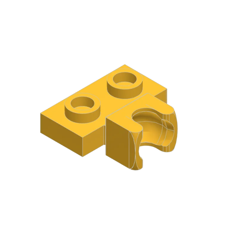 10PCS 14704 1X2 with Tow Ball Socket on Side Block Moc Compatible with Brick DIY Children's Toy Assembly