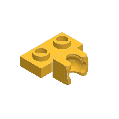 10PCS 14704 1X2 with Tow Ball Socket on Side Block Moc Compatible with Brick DIY Children's Toy Assembly