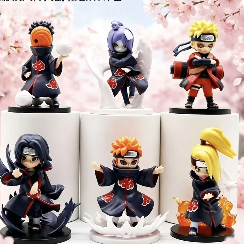 2026 new anime mini humanoid doll Naruto Xiao assembled blind box PVC character surprise mysterious box model ornaments toy gift