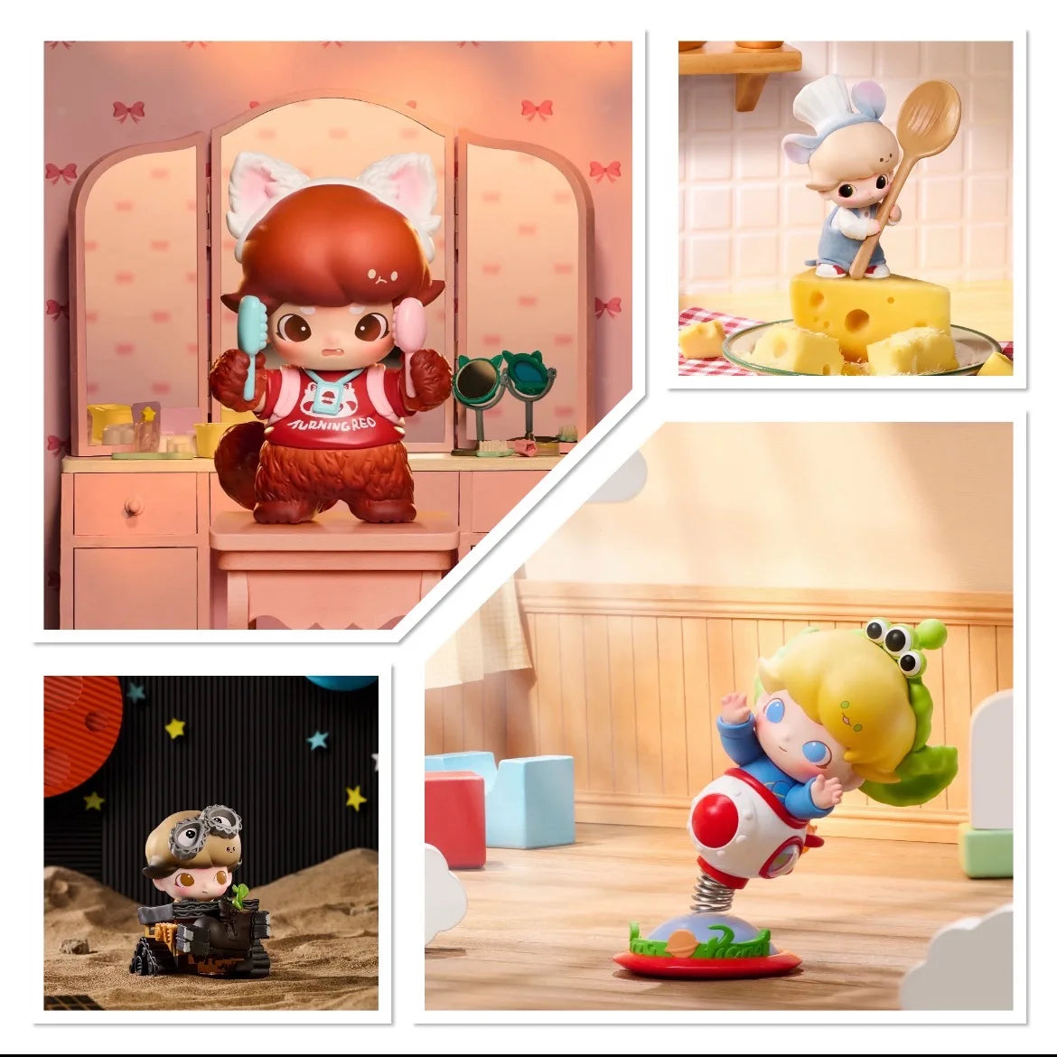 POP MART DIMOO WORLD PIXAR Series Blind Box Doll Guess Bag Toys Mystery Box Desktop Ornaments Collection Anime Action Figure