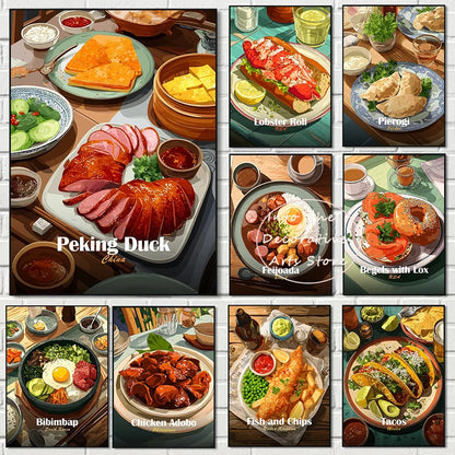 Anime Food Art Poster