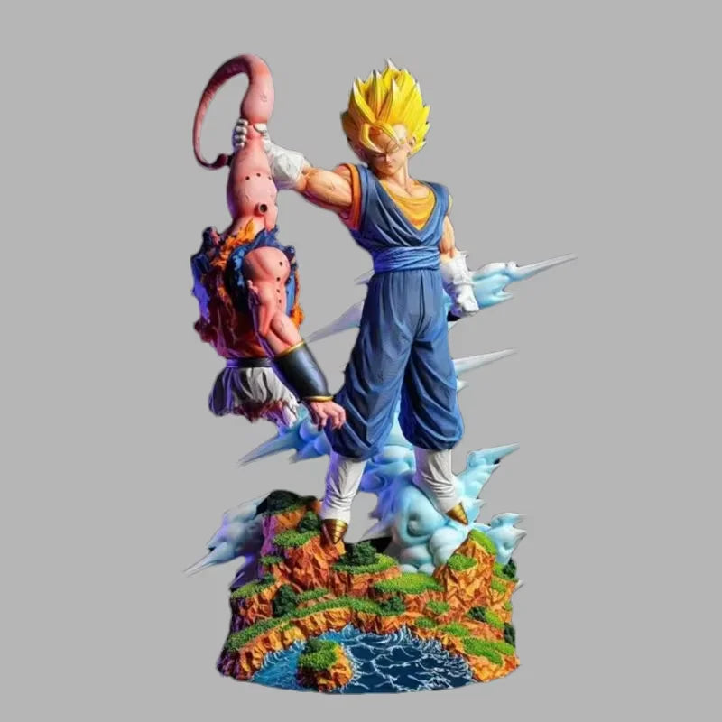 Dragon Ball Z Collectible Action Figure - 33cm Majin Buu Vs Vegetto PVC Model Toy Statue Cartoon Character Support GK