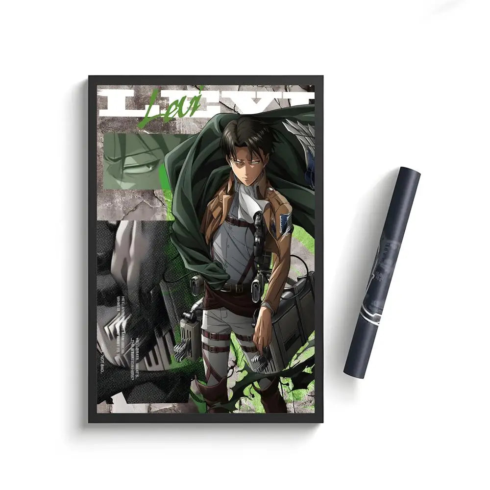 Anime Attack on Titan Poster Stickers Painting Self-Adhesive Wall Decals for Room Home HD Decor Gift