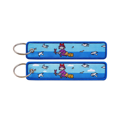 Anime Character Embroidery Keychain