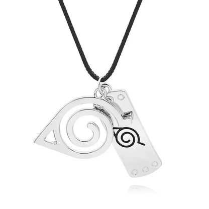 Hot Anime Konoha Necklace Akatsuki Red Cloud Pendant Uzumaki Anime Accessories Keychain Cosplay Akatsuki Itachi Cartoon Jewelry