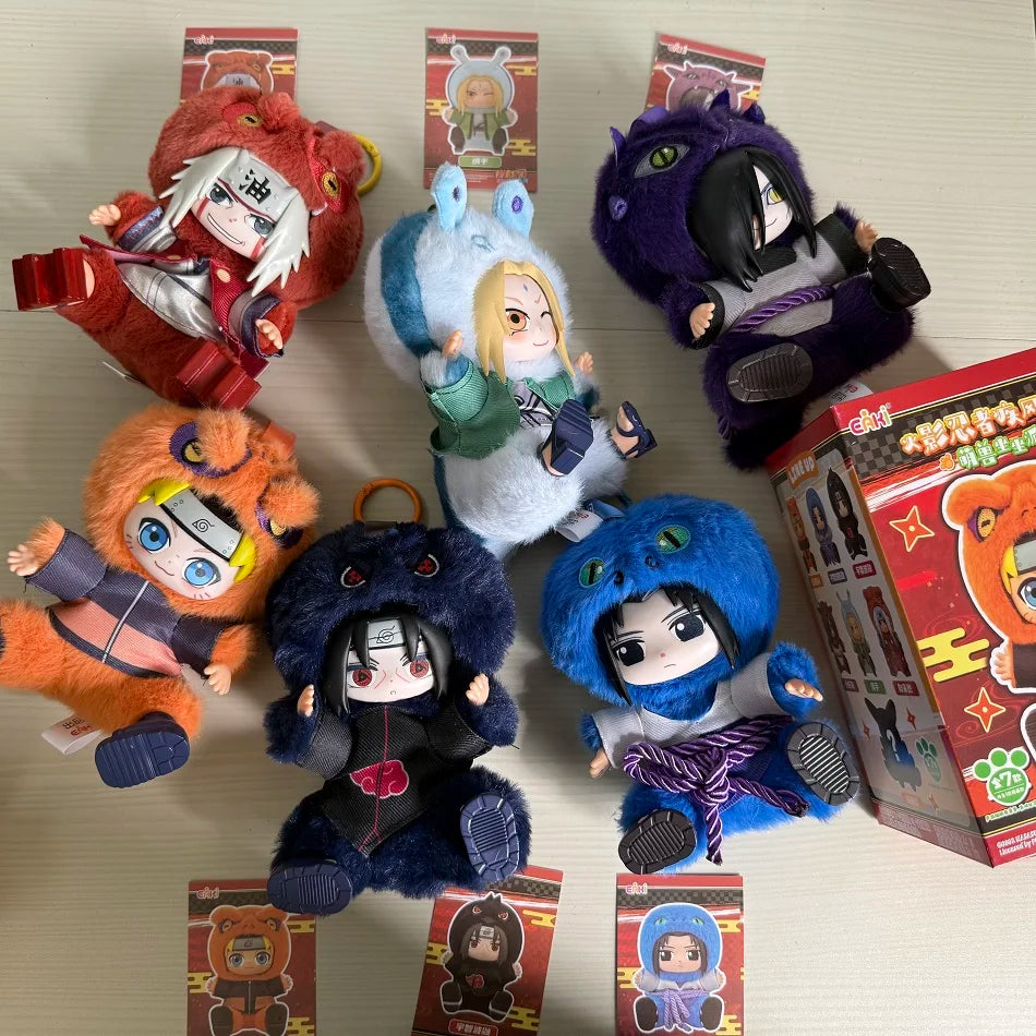 Naruto Cute Beast Party Blind Box Uzumaki Naruto Sasuke Tsunade Jiraiya Orochimaru Itachi Doll Collectible Anime Figurine Gift